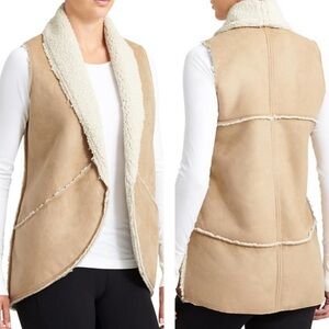 Athleta Shearling Wrap Vest L/XL